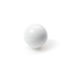 Bouton boule abs blanc brillant d28 mm 0