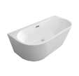 Baignoire semi îlot blanche L.170 x l.75 cm Bacara - BALNEO