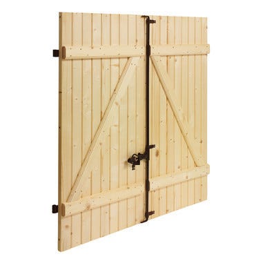 volet battant sapin 2 vantaux h 225 x l 140 cm fvi bricoman