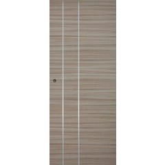 Porte seule revêtu décor Havane H.204 x l.73 cm Griff'Steel - JELD WEN 0