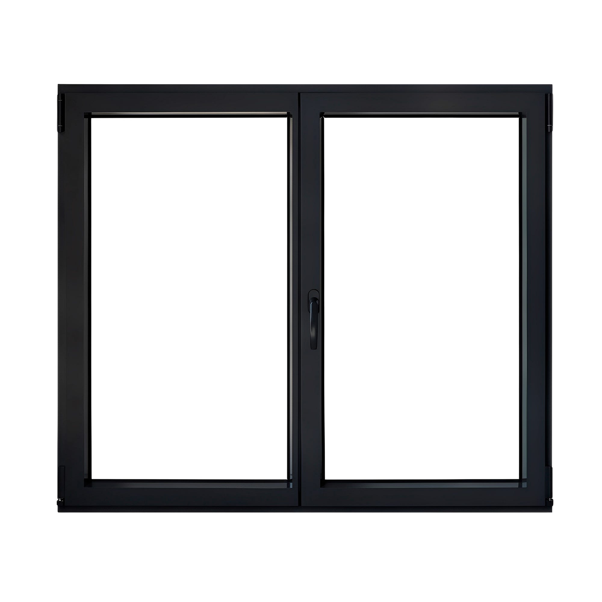 Fenêtre aluminium H.115 x l.100 cm ouvrant à la française 2 vantaux gris 0