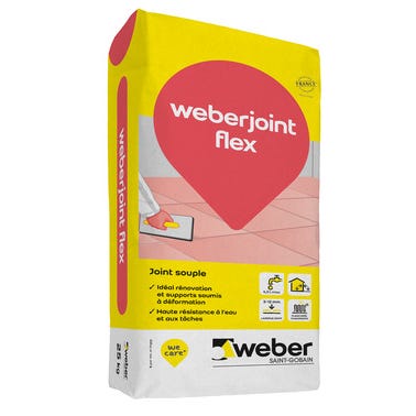 Joint souple gris ciment 5 Kg Weberjoint flex - WEBER 0