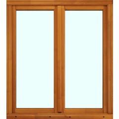 Fenêtre bois H.105 x l.80 cm ouvrant à la française 2 vantaux Pin 0