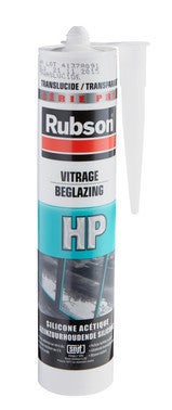 Mastic Silicone Acetique Vitrier Transparent 300 Ml Rubson Bricoman