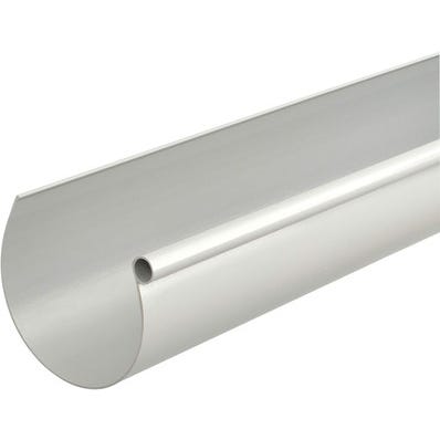 Gouttière demi-ronde PVC grise Dév.333 mm Long.4 m - GIRPI 1