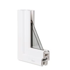 Fenêtre PVC H.115 x l.90 cm oscillo-battant 2 vantaux blanc 2