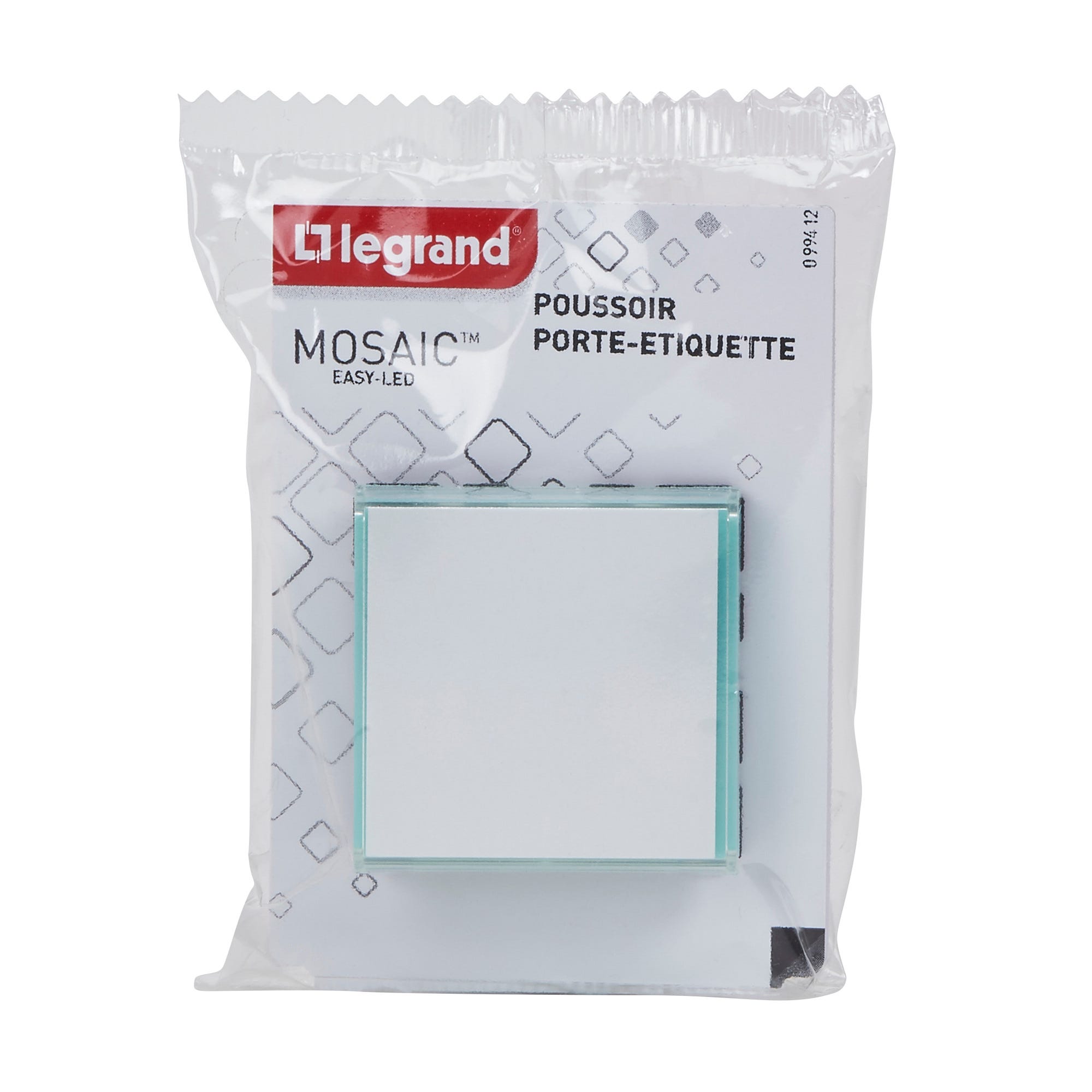 Poussoir porte-étiquettes blanc Mosaïc - LEGRAND  0