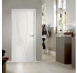 Bloc-porte à âme pleine rainuré prépeint cosmo huisserie fin de chantier poussant gauche Larg.83 cm