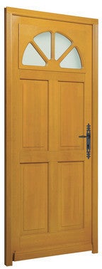 Porte D Entree Bois Amarine Poussant Droit H 215 X L 90 Cm Bricoman
