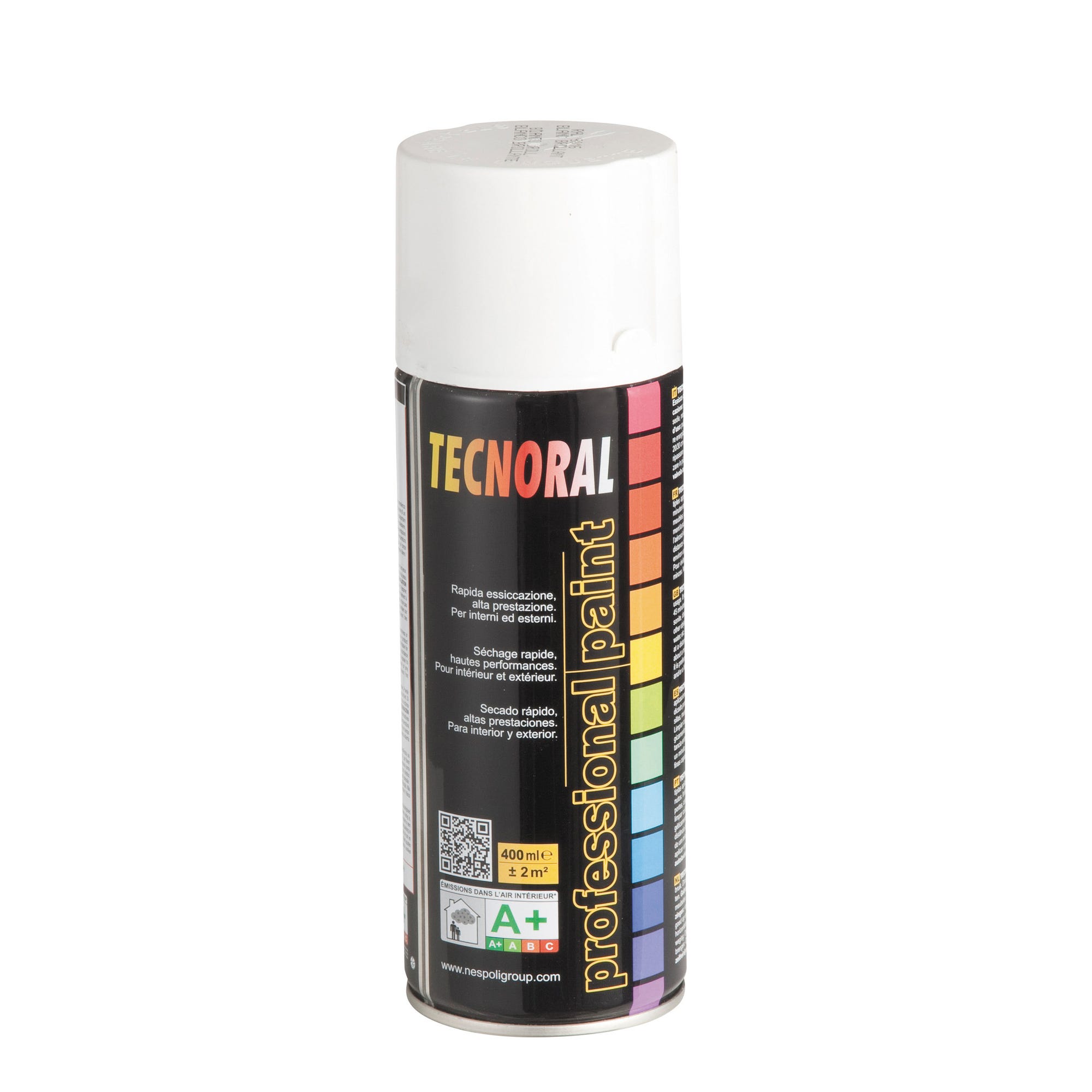 Peinture aérosol brillant blanc 400 ml - TECNORAL 0