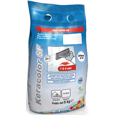Mortier joint 5 kg Keracolor SF 100 Blanc MAPEI 0