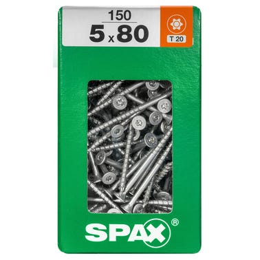VIS AGGLO SPAX TF TX 5X80 WIROX X150 2