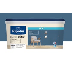 Peinture intérieure multi-supports acrylique mat bleu seram 2,5 L Esprit déco - RIPOLIN 0