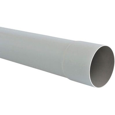Tuyau de descente PVC gris Diam.100 mm Long.2,8 m - GIRPI 0