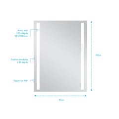 Miroir avec led intégrée 80 x 60 cm ATOS 1