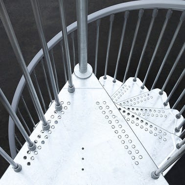 Escalier extérieur colimaçon Steel Zink Diam.160 cm 2