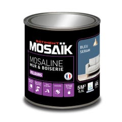 Peinture intérieure multi support acrylique velours bleu seram 0,5 L Mosaline - MOSAIK 2