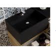 Vasque salle de bain pierre noire l.60 x H46 x P.25 cm Natural rock