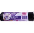 20 SACS POUBELLE COULISSANT NOIRS 30L