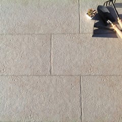Carrelage sol extérieur effet pierre l.30 x L.60 cm - Amboise Beige 1