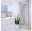Mosaique 30x30 galets goutte blanc/beige