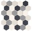 Mosaïque mix l.28,1 x L.29,5 cm Ceram hexagone