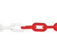 Chaîne de signalisation en plastique rouge et blanc à la coupe Diam.6 mm