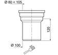 Manchon droit pour sortie de cuvette WC Ø100 mm WIRQUIN PRO