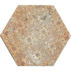 Carrelage sol extérieur effet pierre l.20 x L.24 cm - Décor Pompeia Marron 2