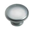 Bouton en plastique aspect alu Ø40mm