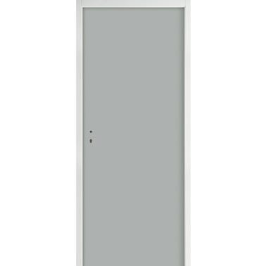 Bloc-porte palière EI30 stratifié gris perle serrure 3 points Huiss.72/54 mm poussant droit H.204 x l.83 cm - JELD WEN 0