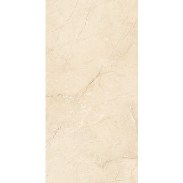 Carrelage intérieur beige effet marbre l.60 x L.120 cm Marfilcrème