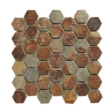 Mosaïque pierre naturelle hexagone beige