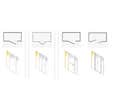 Segment fixe (A) pour parois de douche Larenco Duo H.190 x 40 cm - AKW