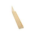 Escalier sapin droit avec contremarches rampe fuseaux à gauche - Larg : 76 cm