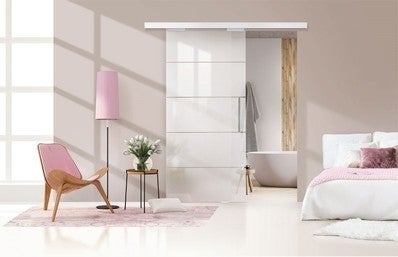 porte coulissante mat 4r h 204 x l 83 cm lumys righini bricoman