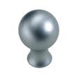 Bouton boule aspect aluminium Diam.20 mm