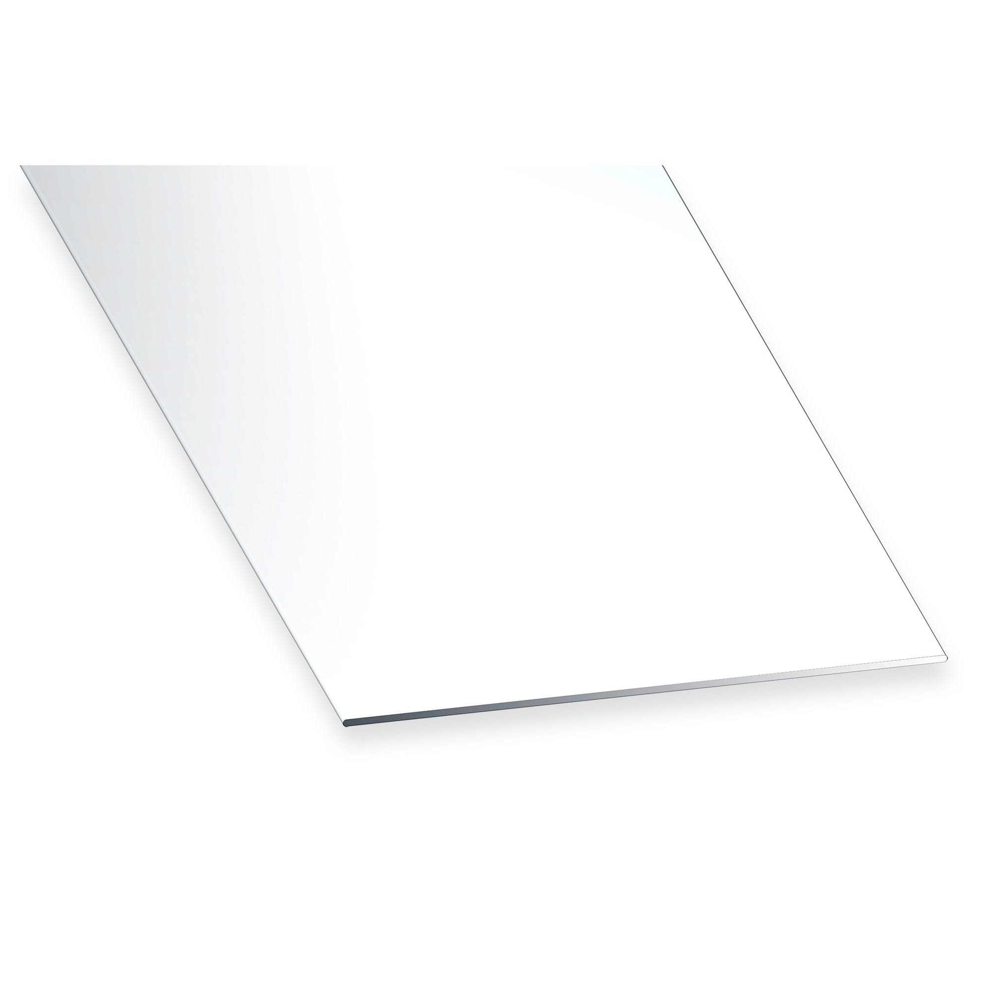 Profilé plat PVC l.100 mm x L.260 cm blanc  - CQFD 0