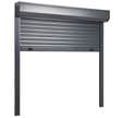 Volet roulant aluminium gris à sangle H.120 x l.120 cm