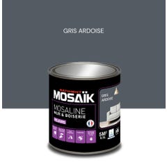 Peinture intérieure multi support acrylique velours gris ardois 0,5 L Mosaline - MOSAIK 0