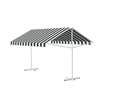 Store banne double pente 4x3.95m