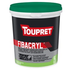 Enduit de rebouchage en pâte fibré intérieur & extérieur 1 L - Fibacryl TOUPRET 0