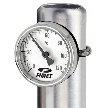 Thermomètre applique 0° à 120°C fixation collier ressort - WATTS 0