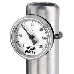 Thermomètre applique 0° à 120°C fixation collier ressort - WATTS