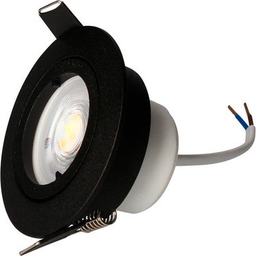 Spot LED encastrable et orientable GU10 230V 5W 380lm 4000K 83mm noir