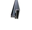 Poteau terminaison pour verrière aluminium hauteur 1080 mm noir sablé