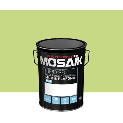 Peinture intérieure mat vert kombu teintée en machine 4L HPO - MOSAIK 1
