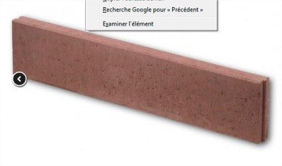 bordure 100x20x5 cm rouge bricoman