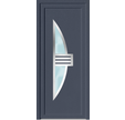 PORTE ENTREE PVC NEPTUNE GRIS H215XL90 Droite