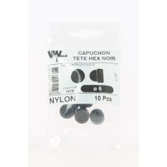 Cache ecrou hexa nylon noir m6 x10 - VISWOOD 0